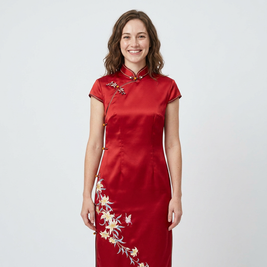 The Lily of Great Fortune QiPao/Cheongsam