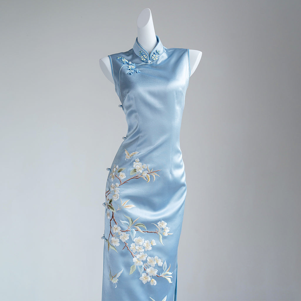 The Apricot Blossom Rain QiPao/Cheongsam