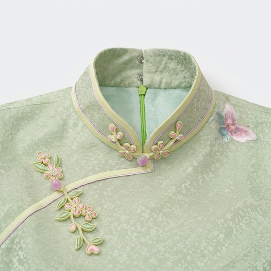 Apricot Bloom & Winged Grace QiPao/Cheongsam