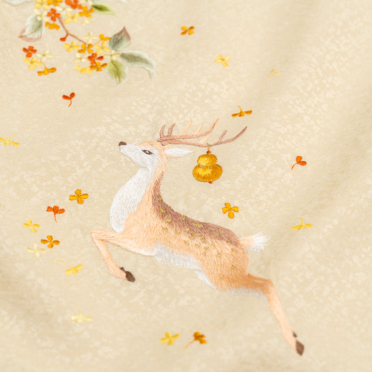 Fawn’s Leap in Crimson Osmanthus QiPao/Cheongsam