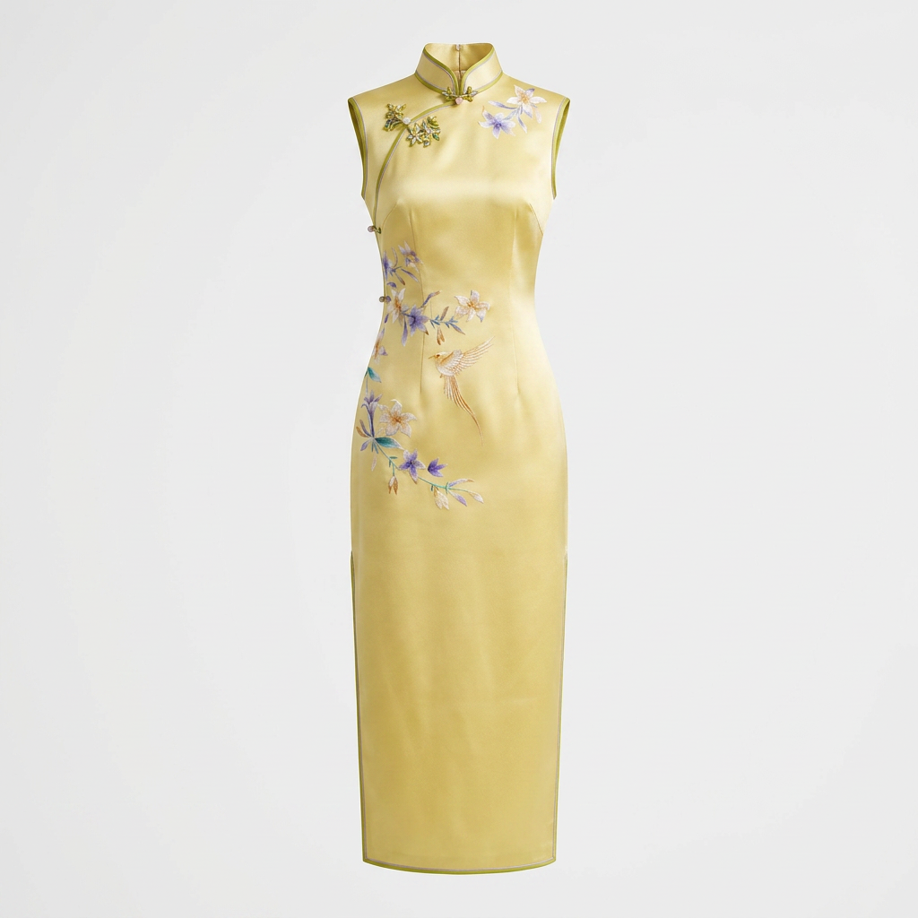 Golden Wind & Jade Dew QiPao/Cheongsam