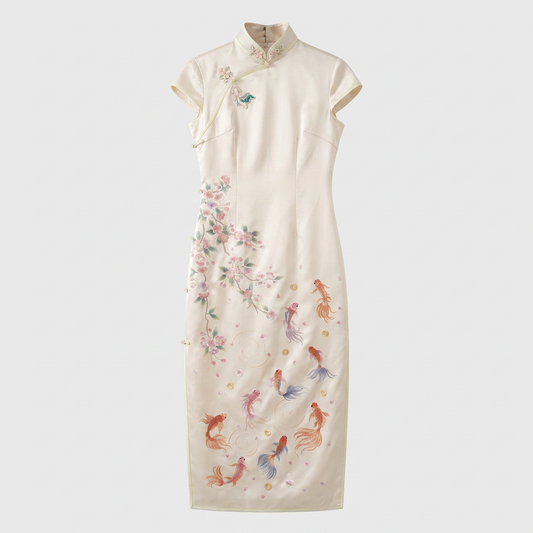 Opulence in the Crabapple Garden  QiPao/Cheongsam