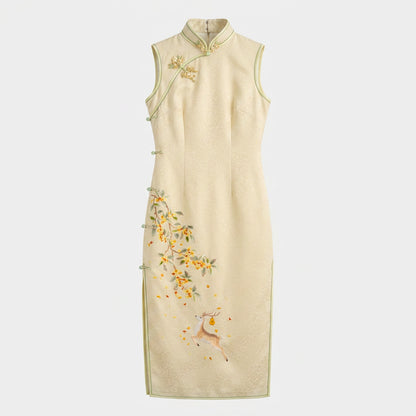 Fawn’s Leap in Crimson Osmanthus	QiPao/Cheongsam