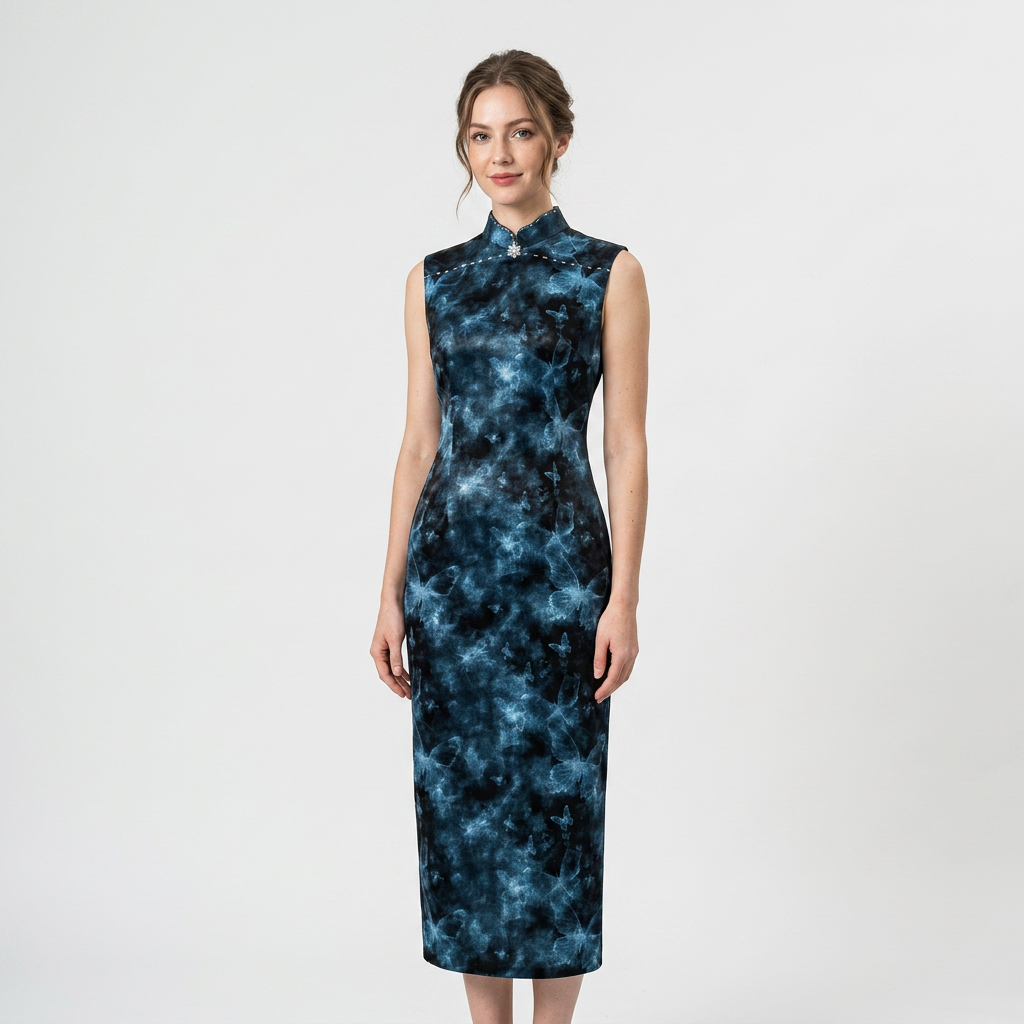 Drifting Wings, Soft Hues QiPao/Cheongsam