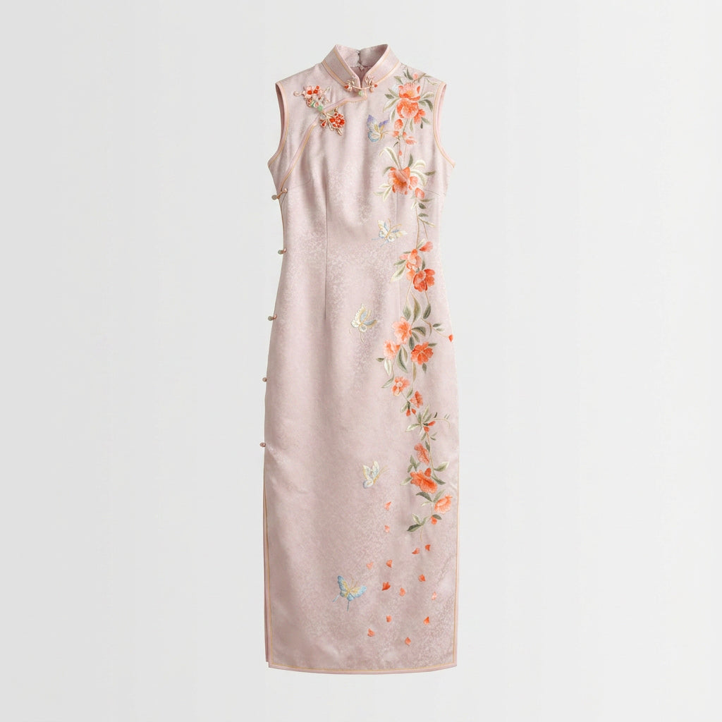 Pomegranate Blossom & Dancing Wings QiPao/Cheongsam