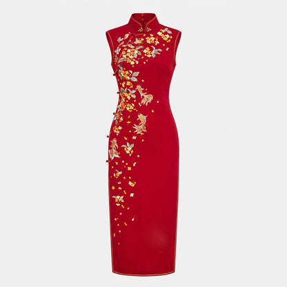 Leaping Koi & Dancing Osmanthus QiPao/Cheongsam