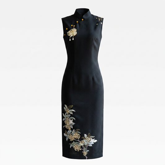 Moonlit Osmanthus & Lunar Hare QiPao/Cheongsam