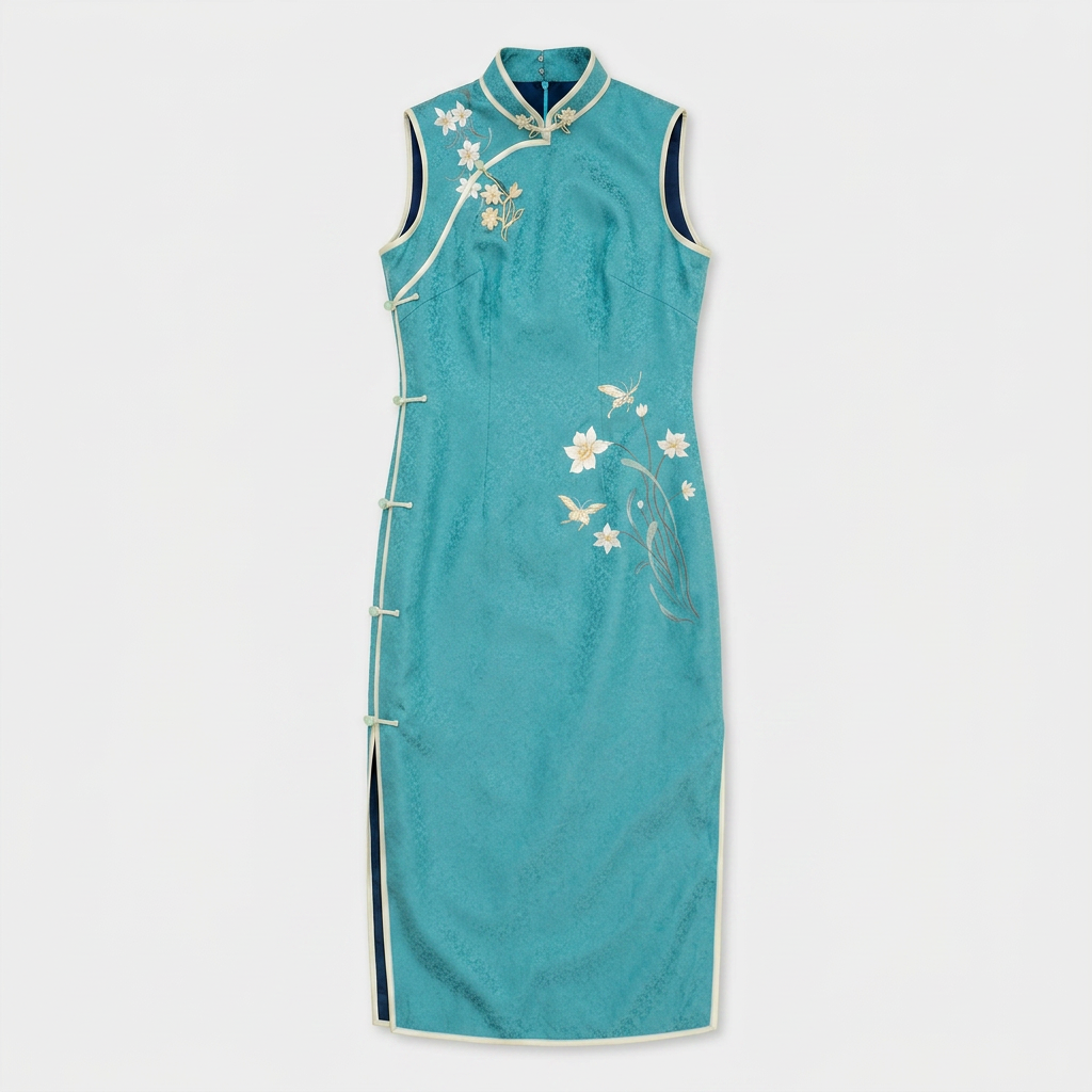 The Crystal Narcissus Bloom QiPao/Cheongsam