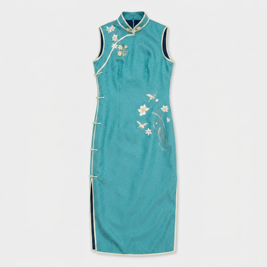 The Crystal Narcissus Bloom QiPao/Cheongsam