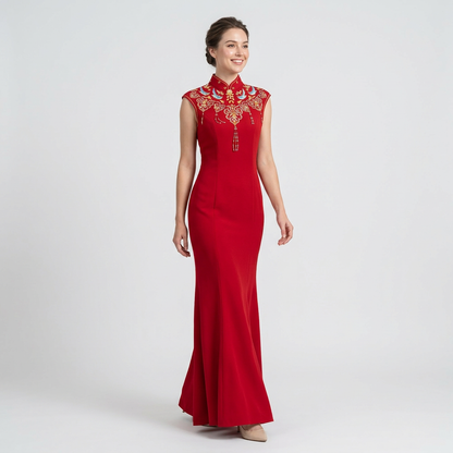 Joy Upon the Golden Branch QiPao/Cheongsam