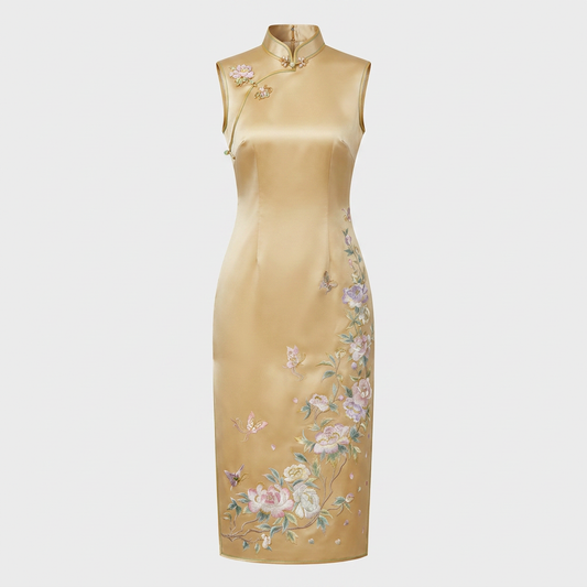 Enchanted Beneath the Peony QiPao/Cheongsam