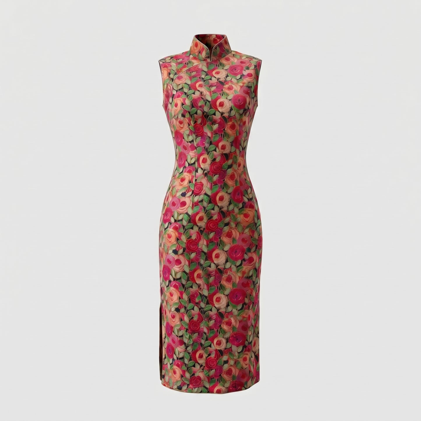 The Crimson Wild Rose QiPao/Cheongsam