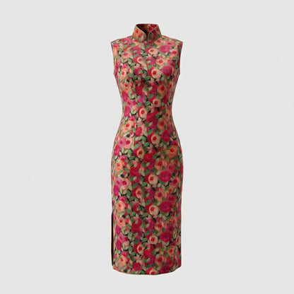 The Crimson Wild Rose QiPao/Cheongsam