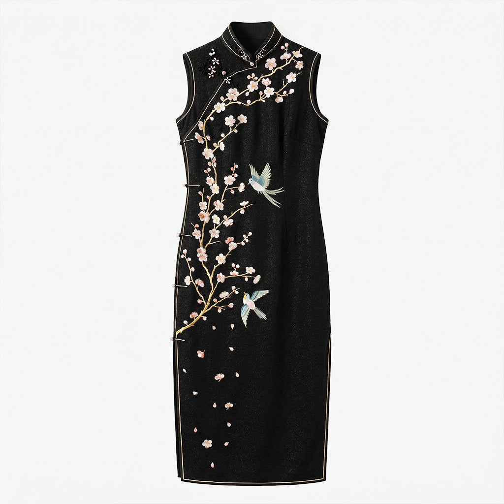 Twin Blossoms of Winter QiPao/Cheongsam
