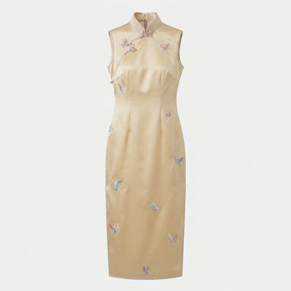 Golden Kaleidoscope of Butterflies QiPao/Cheongsam
