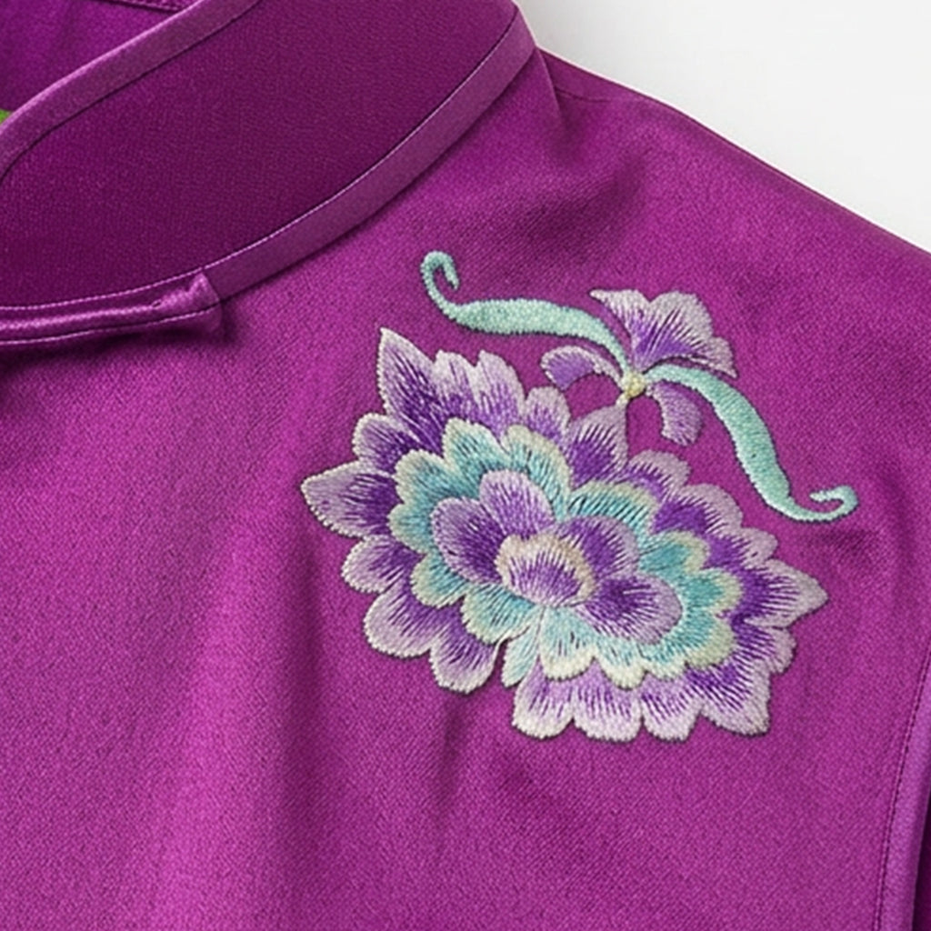 Spirit of the Yi Mountains: Mayinghua Bloom Qipao