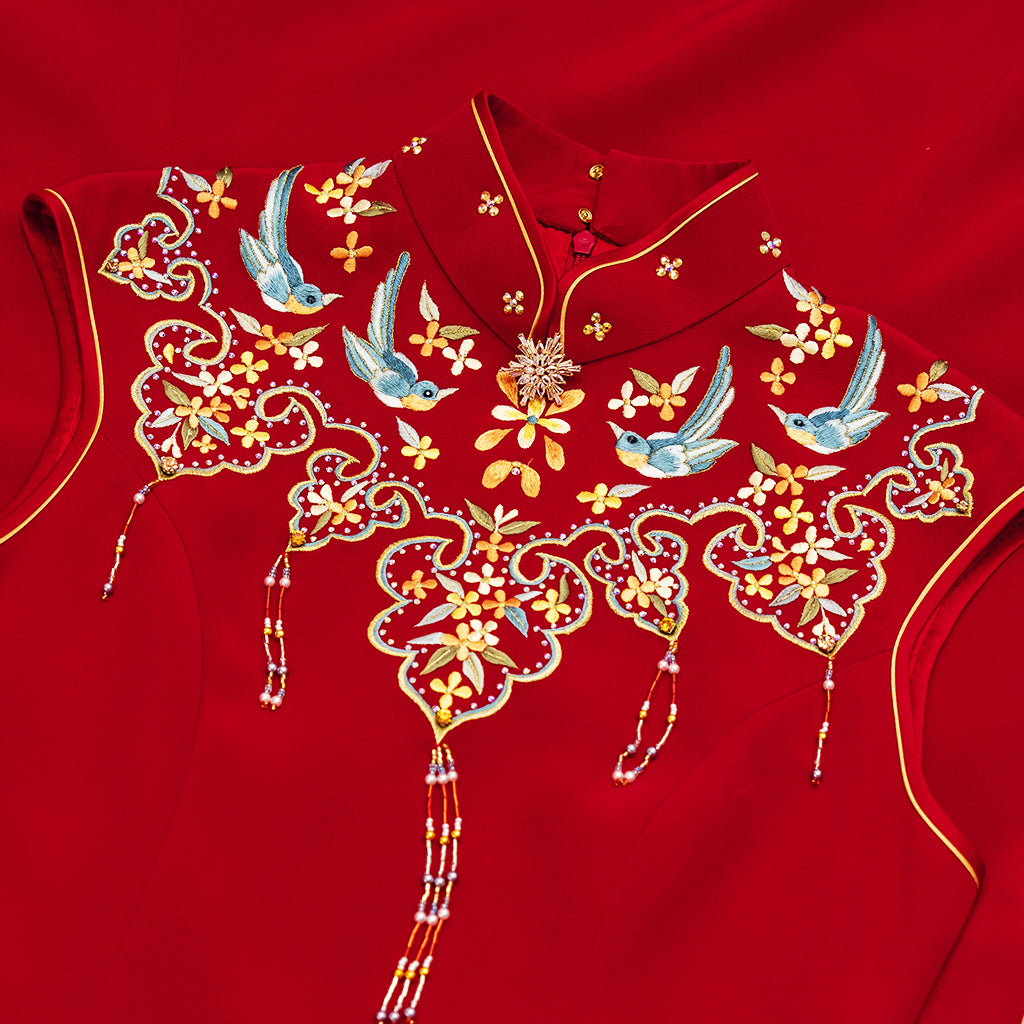 Joy Upon the Golden Branch QiPao/Cheongsam
