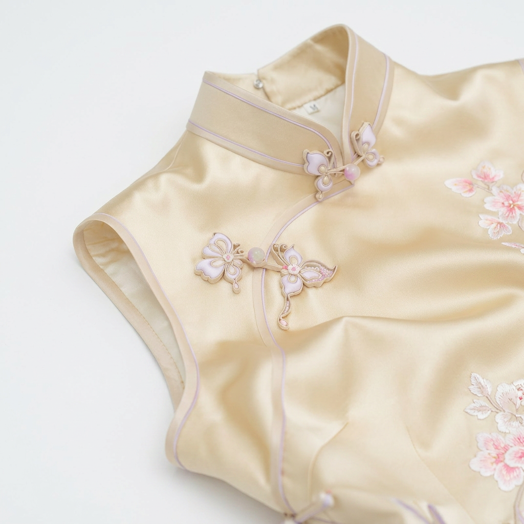 Golden Kaleidoscope of Butterflies QiPao/Cheongsam