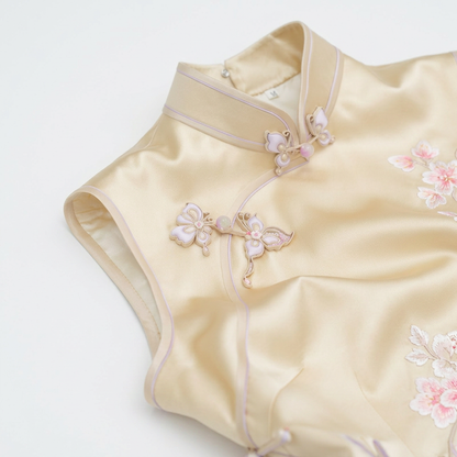 Golden Kaleidoscope of Butterflies QiPao/Cheongsam