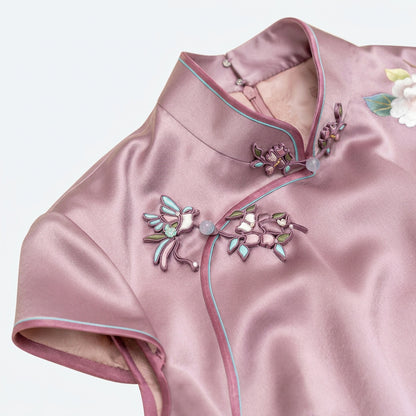 Sacred Bird & Red Camellia	QiPao/Cheongsam