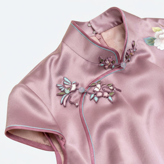 Sacred Bird & Red Camellia	QiPao/Cheongsam