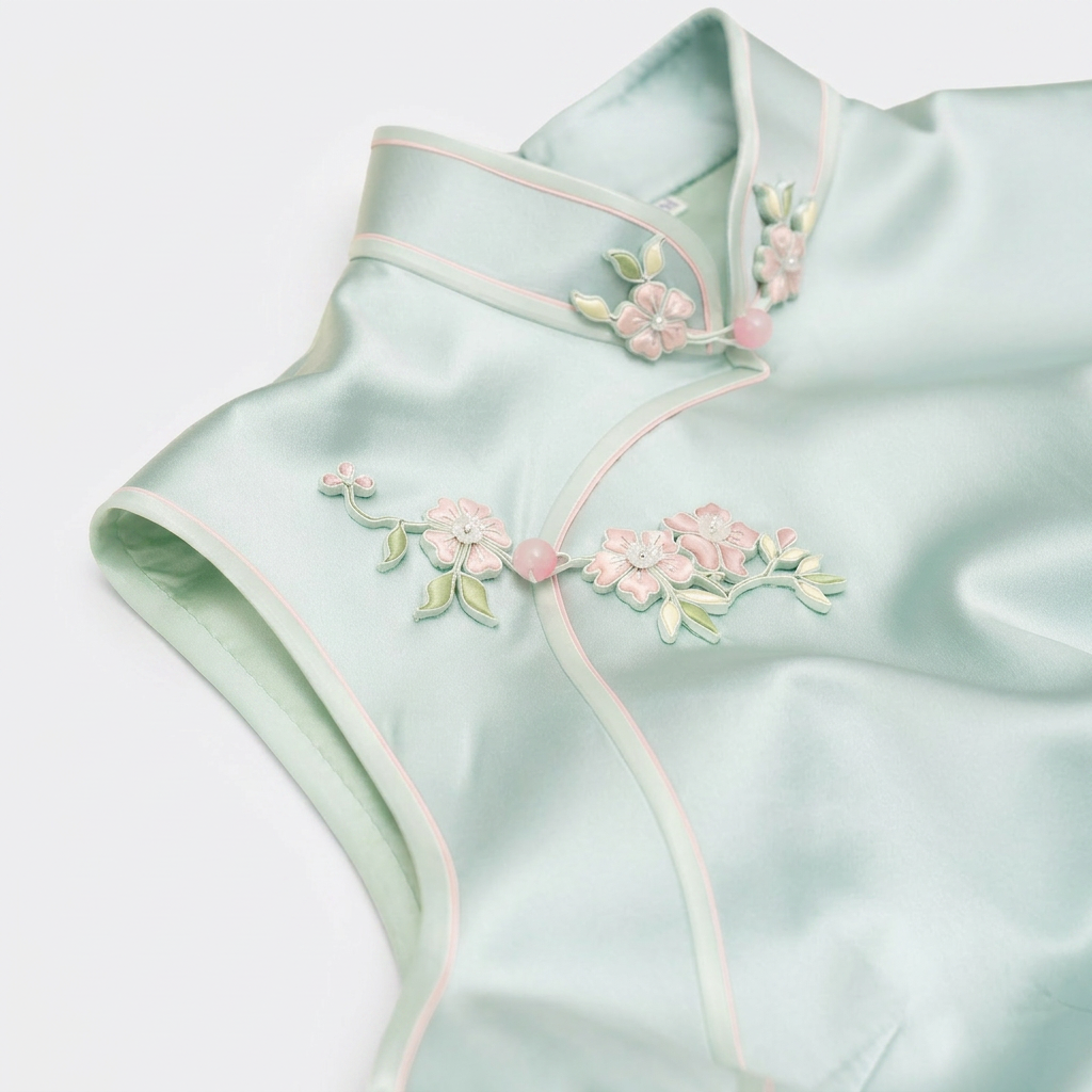 The Rabbit & Apricot Bloom QiPao/Cheongsam