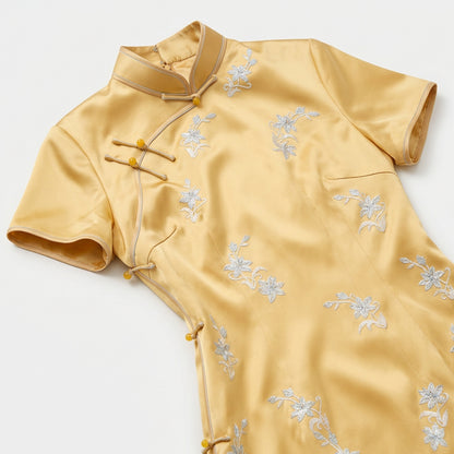 The Noble Gilded Lily QiPao/Cheongsam