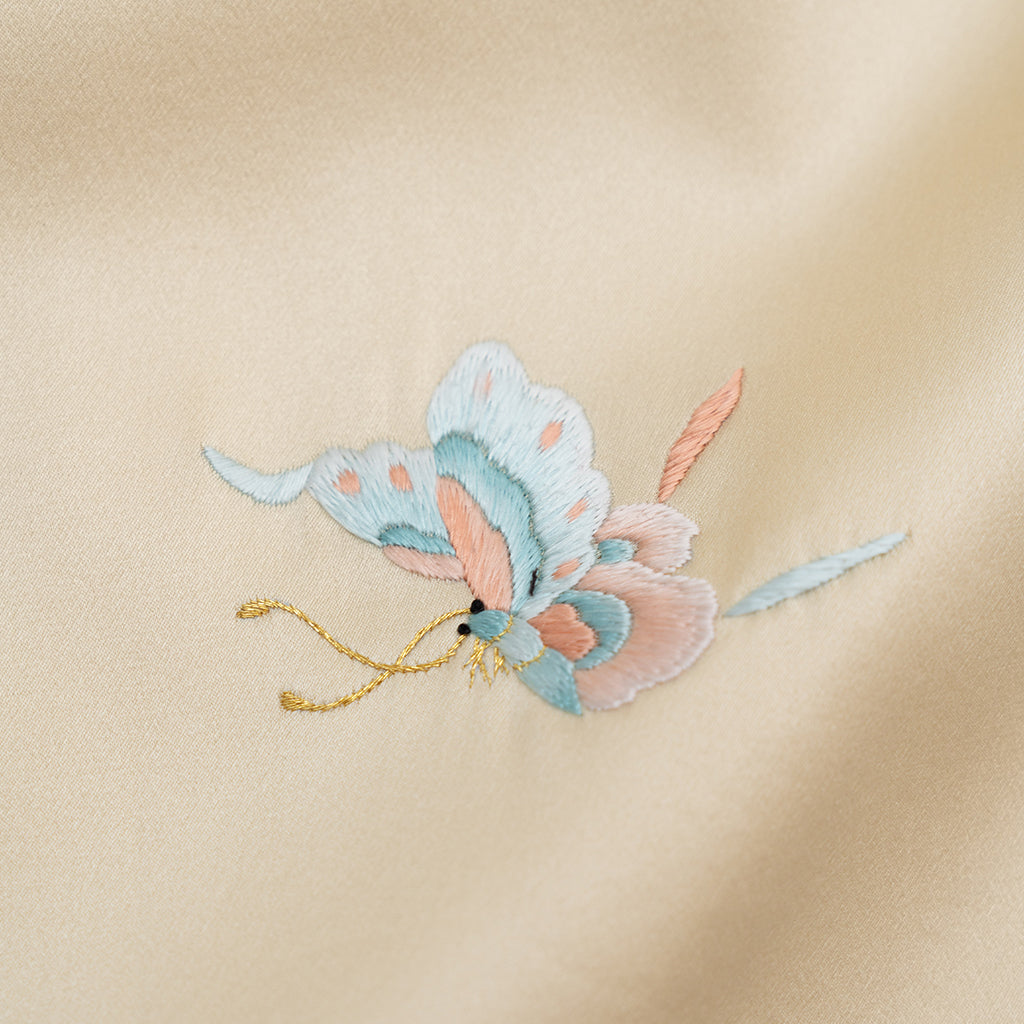 Golden Kaleidoscope of Butterflies QiPao/Cheongsam