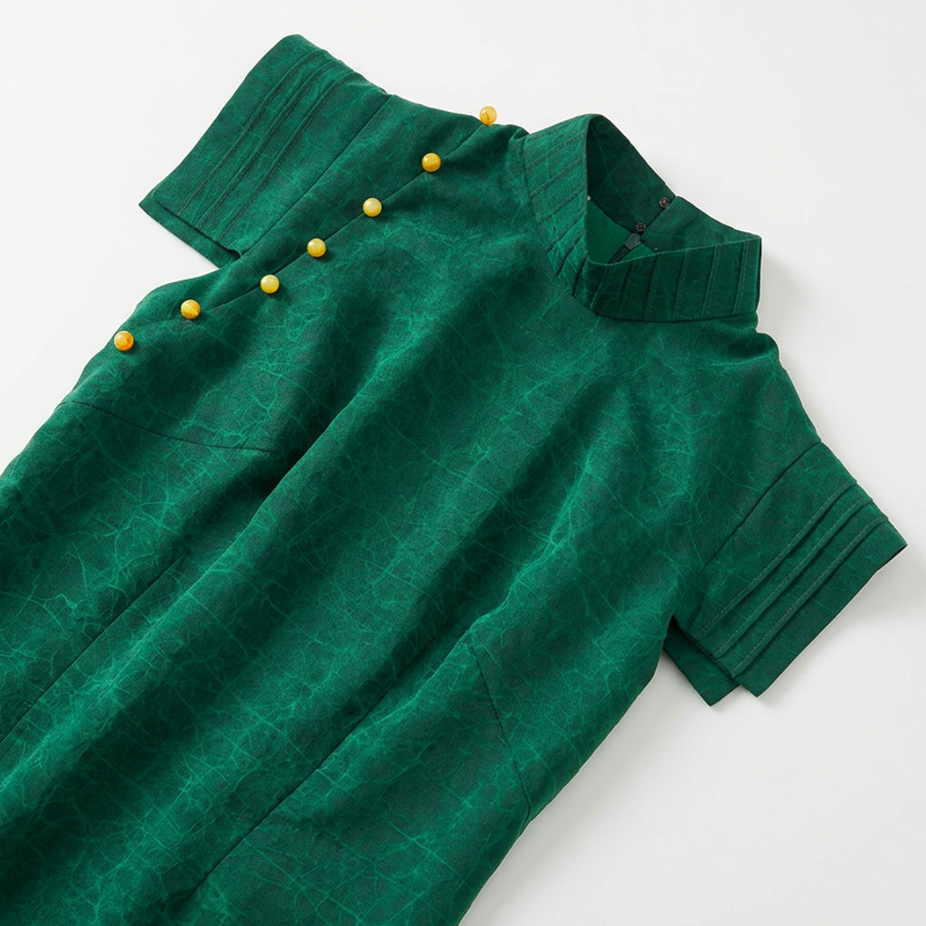 Emerald Shadows & Drifting Scent QiPao/Cheongsam