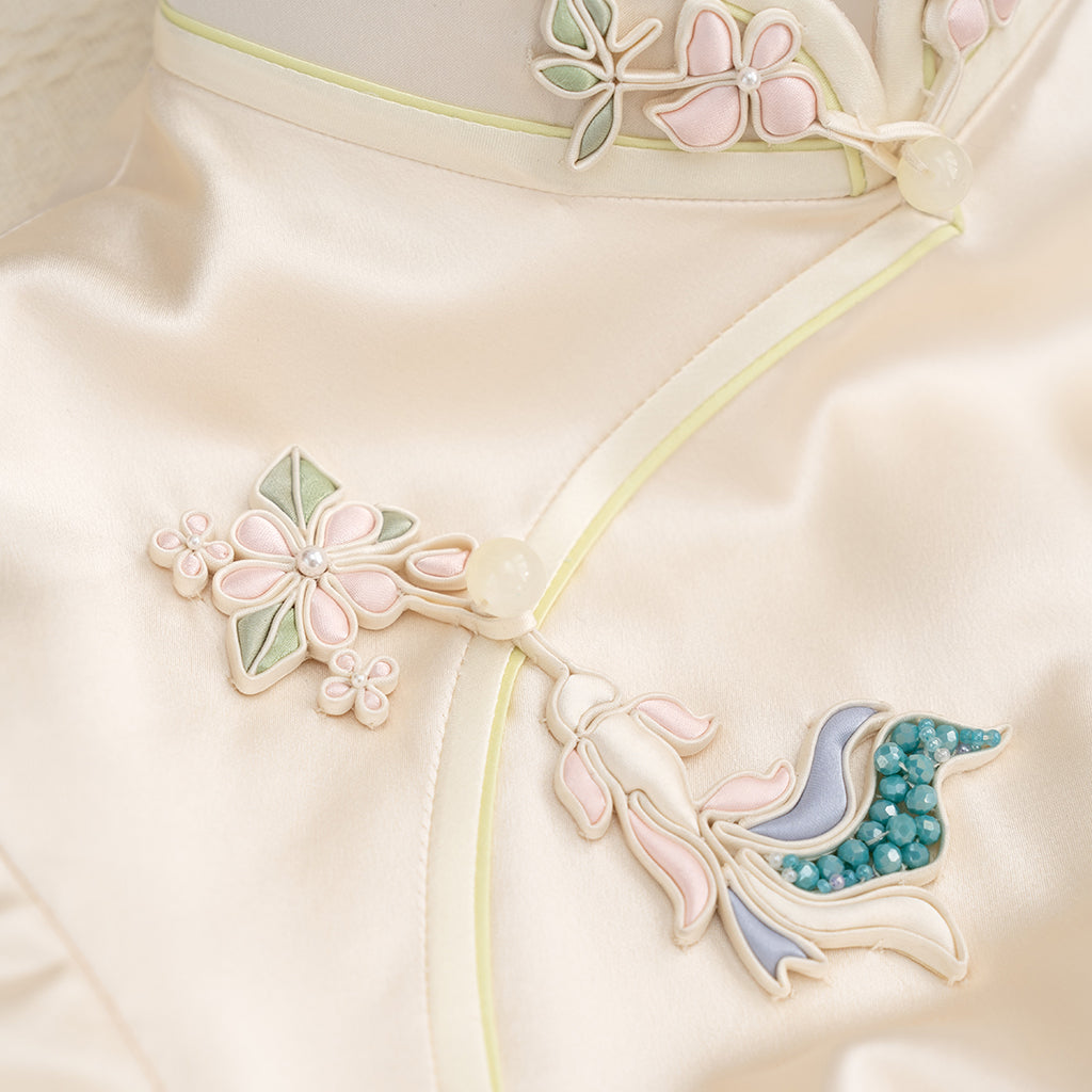 Opulence in the Crabapple Garden  QiPao/Cheongsam