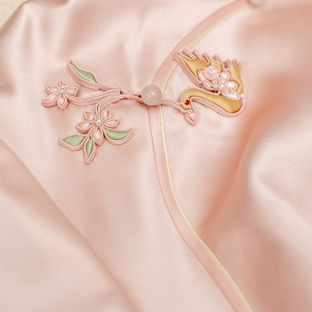 The Swan & White Narcissus QiPao/Cheongsam