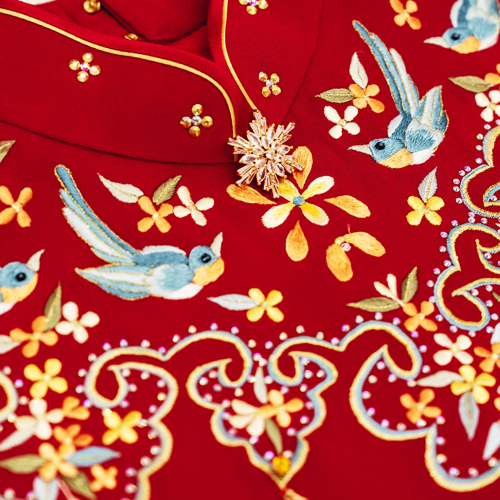 Joy Upon the Golden Branch QiPao/Cheongsam