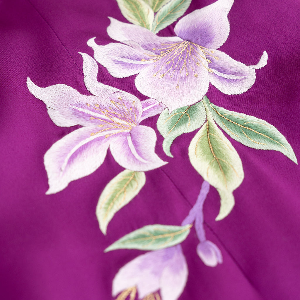 Midnight Jade Lily QiPao/Cheongsam