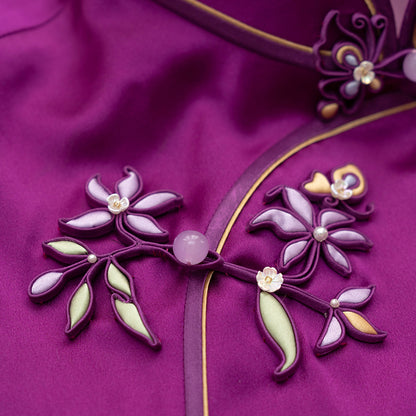Midnight Jade Lily QiPao/Cheongsam