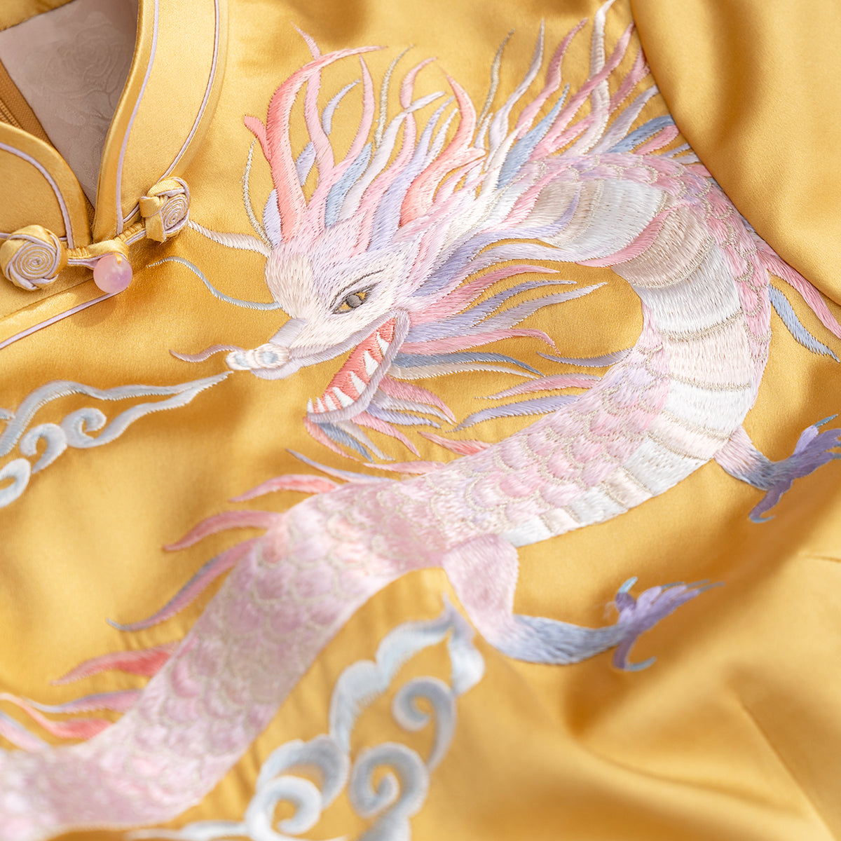 The Imperial Loong & Hibiscus  QiPao/Cheongsam