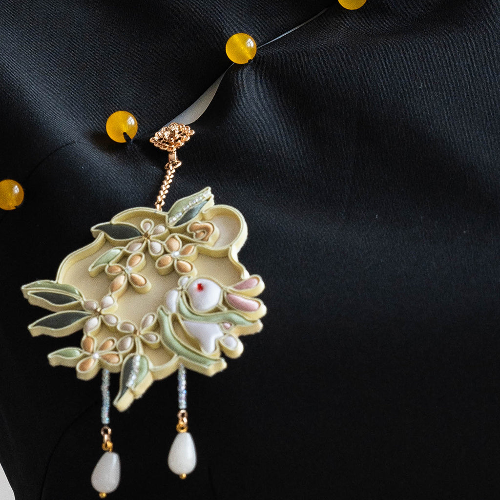 Moonlit Osmanthus & Lunar Hare QiPao/Cheongsam