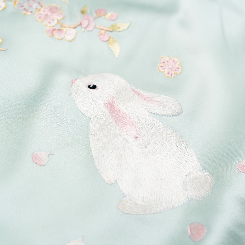 The Rabbit & Apricot Bloom QiPao/Cheongsam