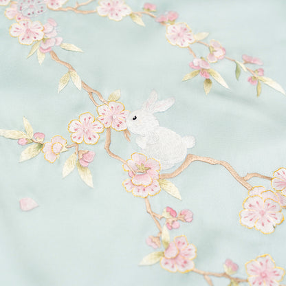 The Rabbit & Apricot Bloom QiPao/Cheongsam