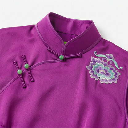 Spirit of the Yi Mountains: Mayinghua Bloom Qipao
