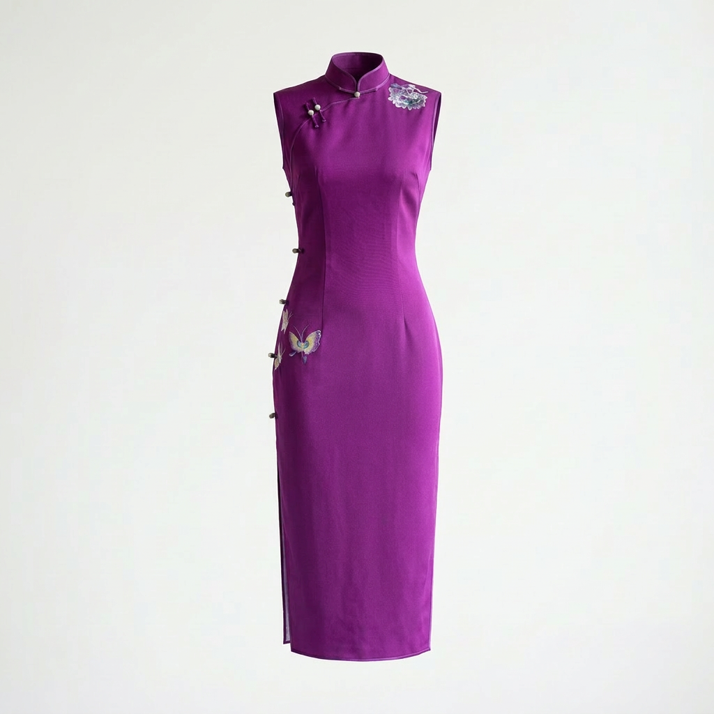 Spirit of the Yi Mountains: Mayinghua Bloom Qipao