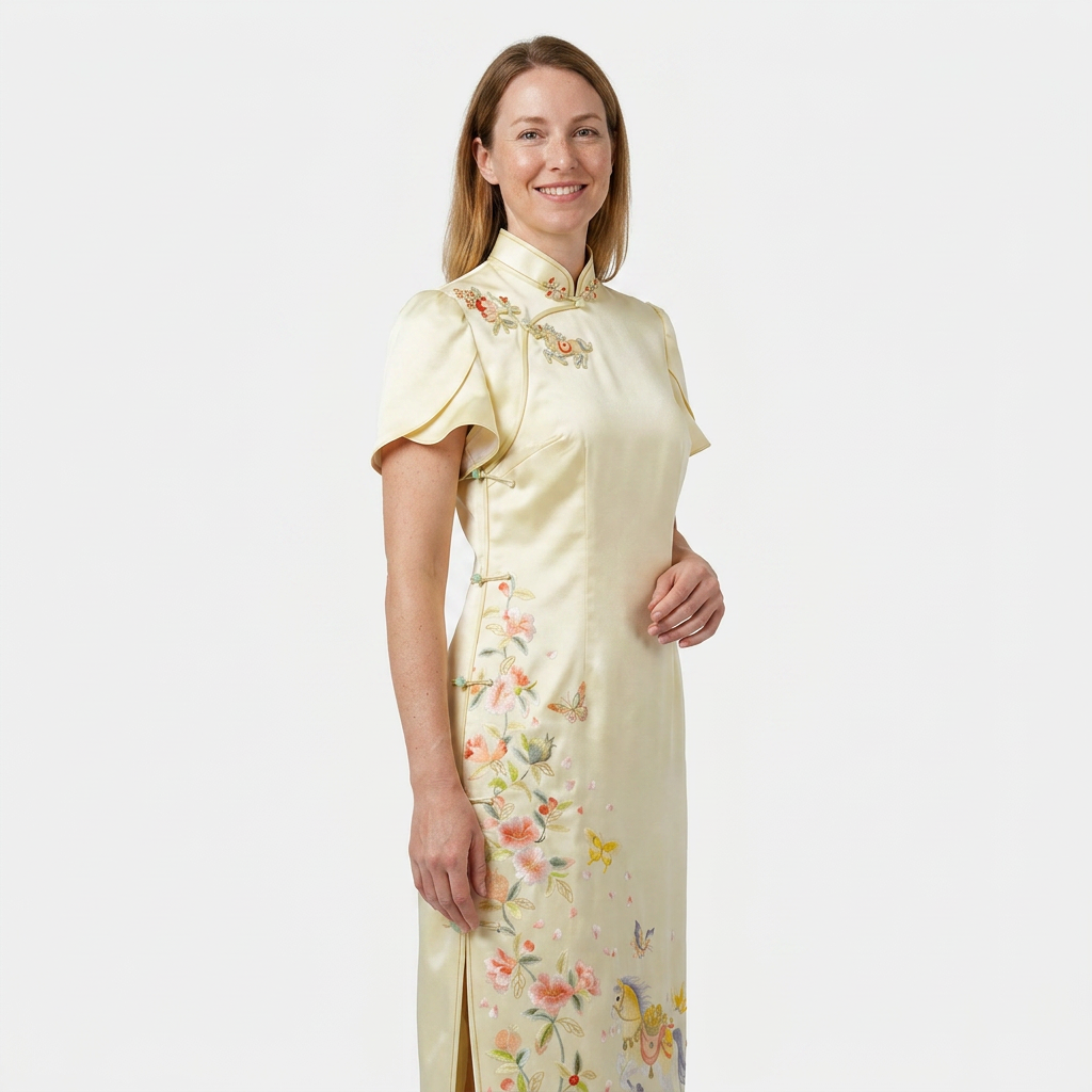 Blossoms in Every Step QiPao/Cheongsam