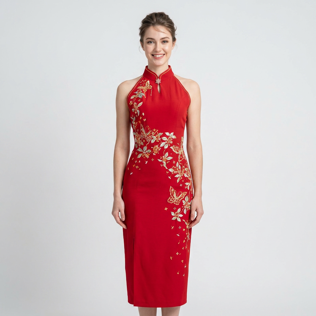 Moonlit Osmanthus & Butterfly QiPao/Cheongsam