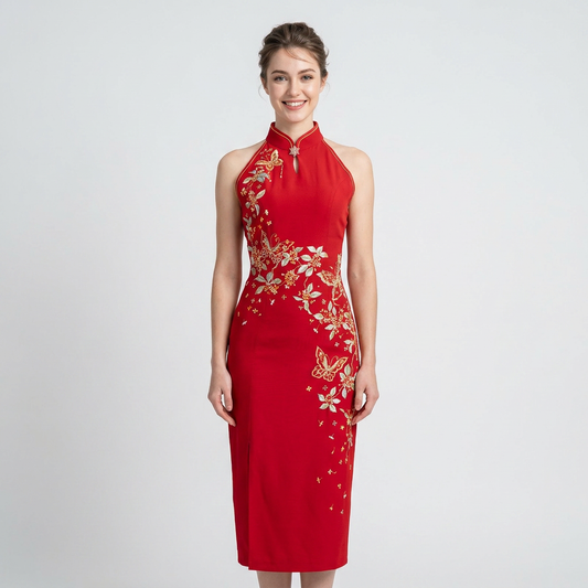 Moonlit Osmanthus & Butterfly QiPao/Cheongsam