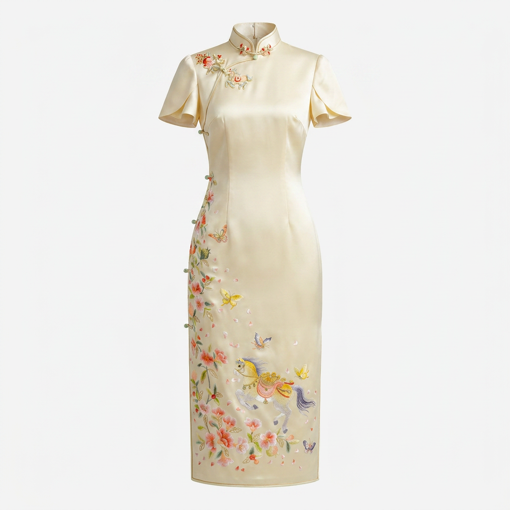 Blossoms in Every Step QiPao/Cheongsam