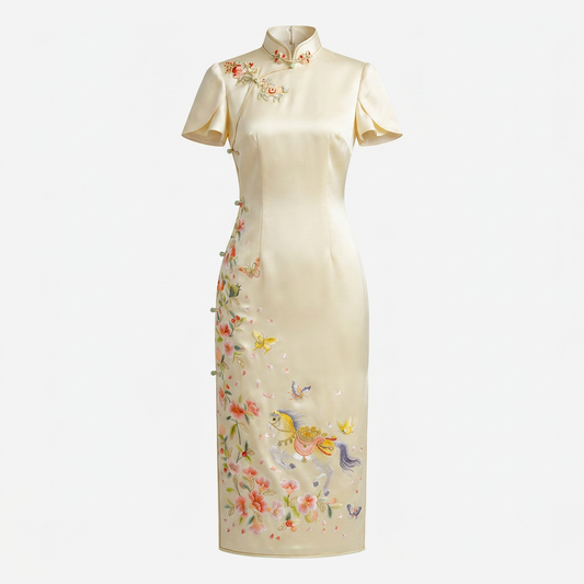 Blossoms in Every Step QiPao/Cheongsam