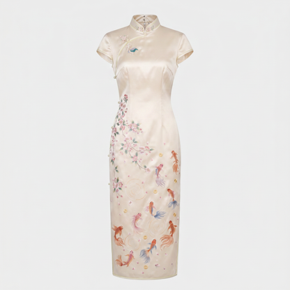 Opulence in the Crabapple Garden  QiPao/Cheongsam