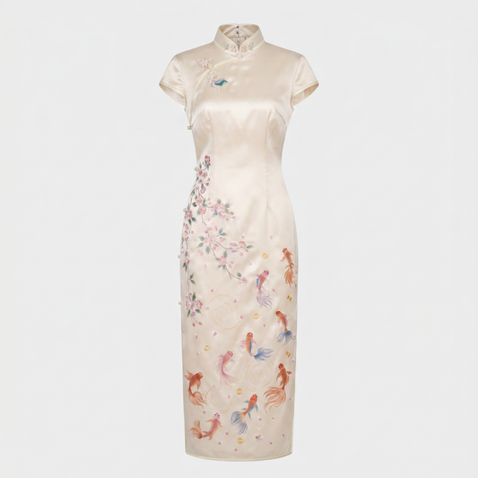 Opulence in the Crabapple Garden  QiPao/Cheongsam