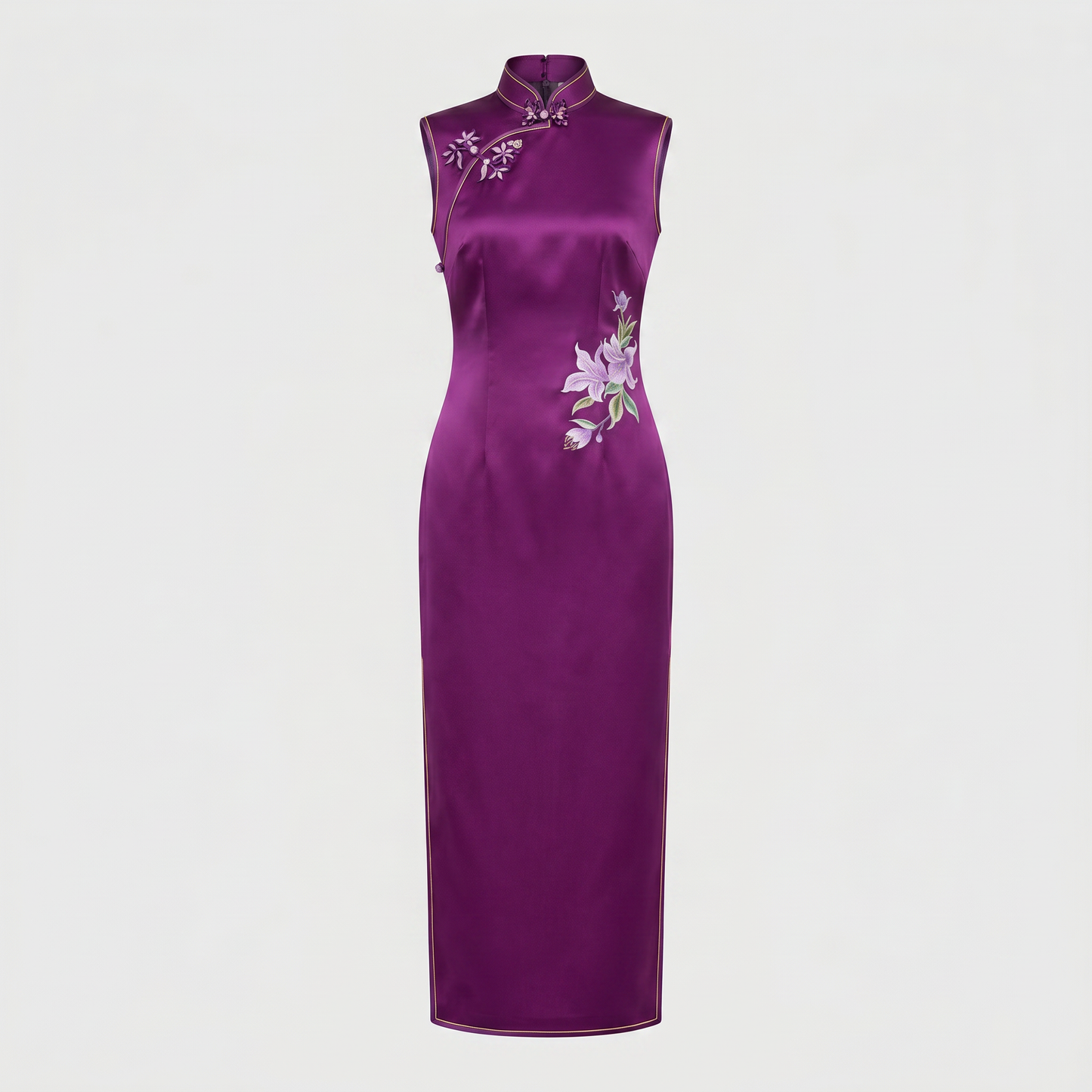 Midnight Jade Lily QiPao/Cheongsam