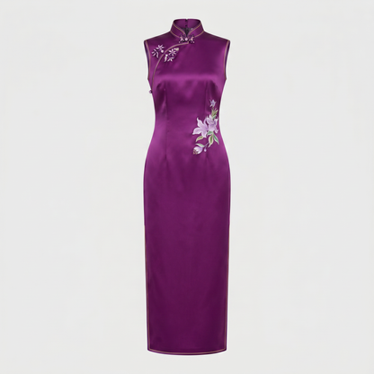 Midnight Jade Lily QiPao/Cheongsam