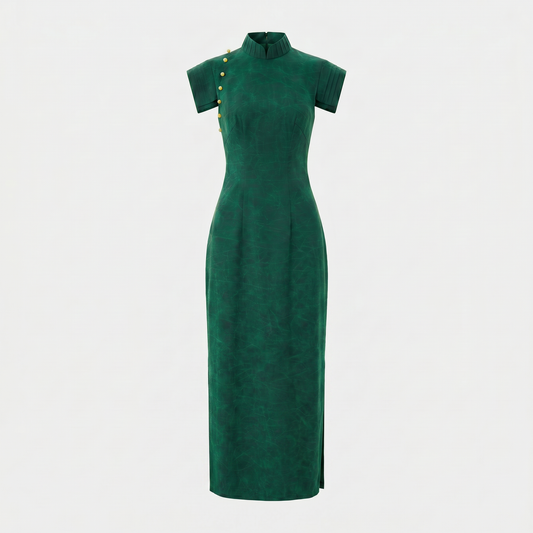 Emerald Shadows & Drifting Scent QiPao/Cheongsam